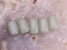 エミュネイル 関内(emunail)/ワンカラーミラーアートネイル