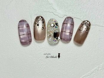 チェック×ストーン埋尽くし