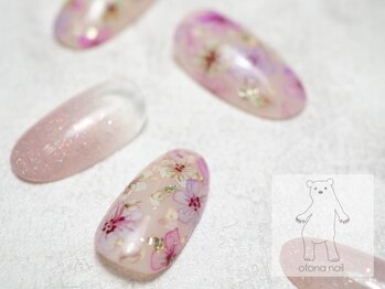 オトナネイル(otona nail)/押し花風 小花柄ネイル