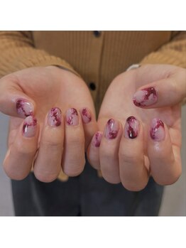 ウェイビーズ ネイル(wavy's.nail)/マーブルネイル