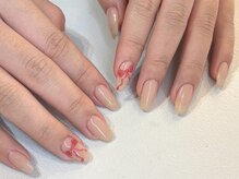 ランド ネイル 博多(LAND)/simple×ribbon--Riru