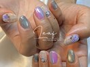 定額M｜紫陽花ネイル