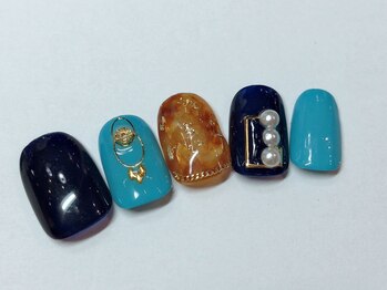 クリスタルネイル ボンベルタ橘店(CRYSTAL NAIL)/べっ甲ネイル