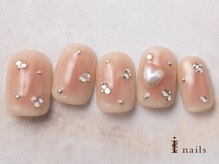 アイネイルズ 横浜EAST店(I-nails)/シンプルベージュチークネイル
