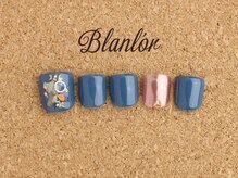 ブランロール 中目黒店(Blanl'or)/Foot ブルー×ミラーネイル