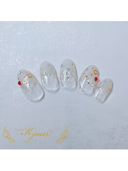 ケージュール(Kjour)/ホワイトグラデーションネイル