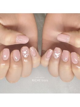 ちゅるちゅるハートネイル♪