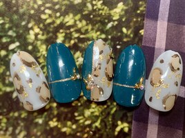 秋ネイル☆ヒョウ柄