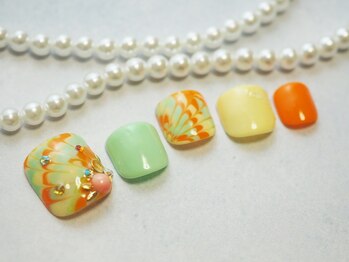 ネイルサロン ブランシュール(Nail Salon Blancheur)/ボヘミアンピーコックネイル