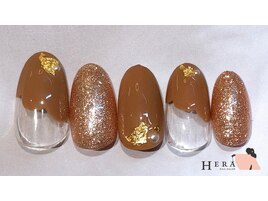 ニュアンス　塗りかけ　ラメ