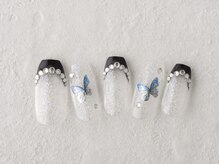サンミーゴネイル 神戸店(Sunmego Nail)/ちょうちょラインストーンネイル