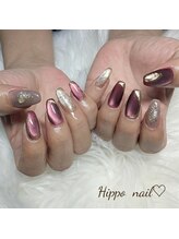 ヒポ ネイル(Hippo Nail)/10本アートコース★ボルドーマグ