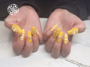 ネイルスタジオ アンビエント 表町店(Nail Studio ambient)/★ワンカラーチェックネイル★