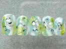 緑つぶつぶインクもや夏¥9000