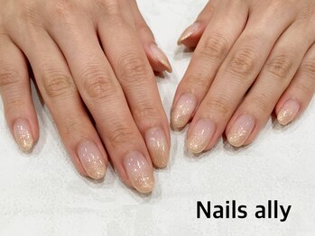 ネイルズアリー 立川店(Nails ally)/グラデーション×ラメ×オフィス