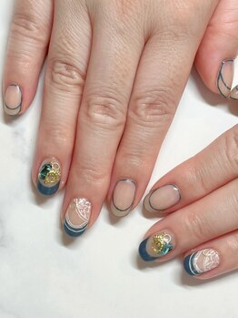 アンドルーチェ なんばパークス店(ANDRUCHE)/アートネイル☆クリアネイル