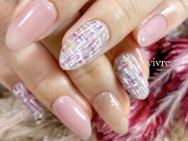 ツイード/手書き/ナチュラル