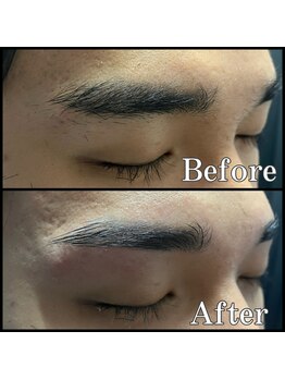 眉毛男子 新宿店/キリッとスッキリ  before/after