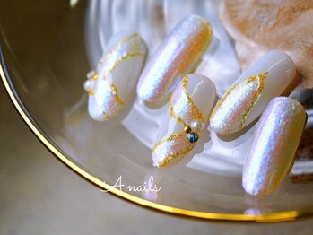 エーネイルズ 心斎橋(A.nails)/ホワイトパール