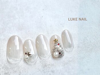ルークネイル 恵比寿店(LUKE NAIL)/シンプルクリスマスツリーネイル