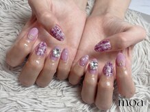 モア(moa)/ツイード　パープル