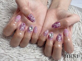 モア(moa)/ツイード パープル