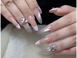 チップ長さだしワンホンネイル