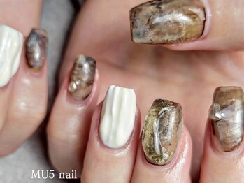 エムユーファイブネイル(MU5-nail)/質感が可愛いニュアンスアート