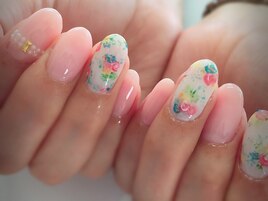 花柄ネイル