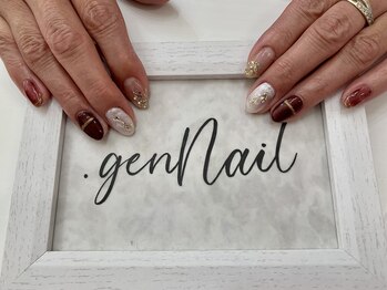 ゲンネイル(gen Nail)/シックなボルドー×ラメネイル