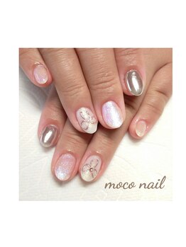 モコネイル(moco nail)/☆ワンカラー2本アート☆