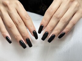 チップ長さだしワンカラーネイル