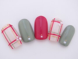 チェック柄ネイル・90分6930円