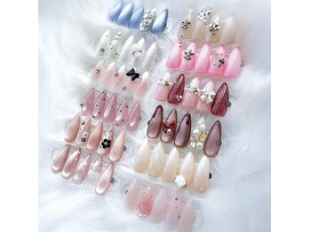 リエイトネイル(Re:eight nail)の写真/[ワンホン定額コース]ワンホンデザインに自信あり!豊富なサンプルから選べる*デザインに迷う方にもオススメ
