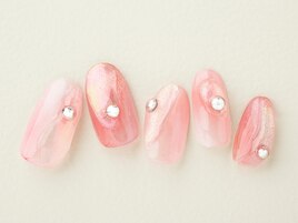 ニュアンスぷっくりネイル☆