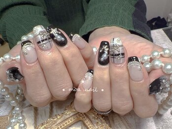 モアネイル 新宿/クリスマスチェックネイル/新宿