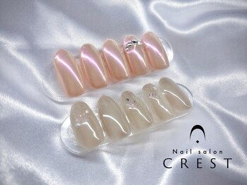 クレスト 奈良店(CREST)の写真/【近鉄奈良駅徒歩1分◎】豊富な店内サンプルから選べる上品シンプルデザインネイルをご提案♪¥6250→¥4550