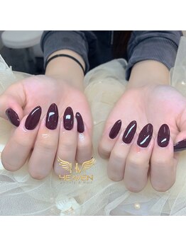 ヘブン 池袋(HEAVEN)の写真/【美フォルム×透明感】オフィスでも浮かない!シンプルなのに目を惹く「ちゅるん」ネイルで好印象に◎