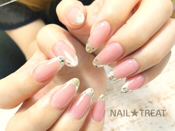 ネイルトリート 茨木駅前店(NAIL TREAT)/ガラスフレンチ☆