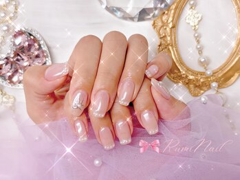 ワンホンネイル 新宿(Rumi Nail)/カラーグラデーション/パール