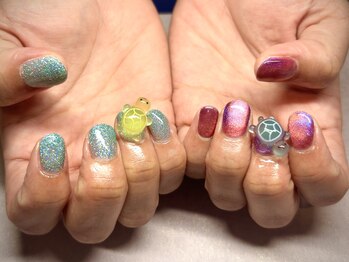 パープルの爪屋/マグ×フラッシュ&亀ちゃん