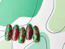 ネイルサロン&スクール ジーナ(GINA)/ラメ×グリーン