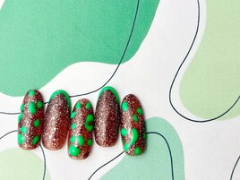 ラメ×グリーン