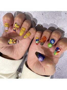 レイネイル アンド レイアイ 長嶺店(RAY NAIL & ray eye)/アシンメトリー痛ネイル