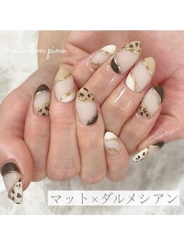 マット×ダルメシアンネイル