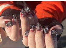 エムサロン 伊勢崎(emusalon)/赤黒ゴテゴテネイル！