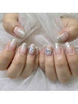 ハウオリ(hauoli)/ラメグラデーション×アート2本