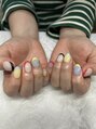 エル(Ailes)&nbsp;持込みデザイン色変えフレンチネイル♪