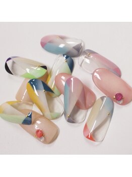 エムクオリティ(M-Quality)/Geometry (pink & green)