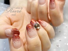 サロンドルリネイル(salon de Ruri nail)/◎ラメグラ×bijou